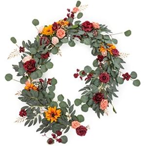 Lings Moment Sunflower Rustic Fake Garland